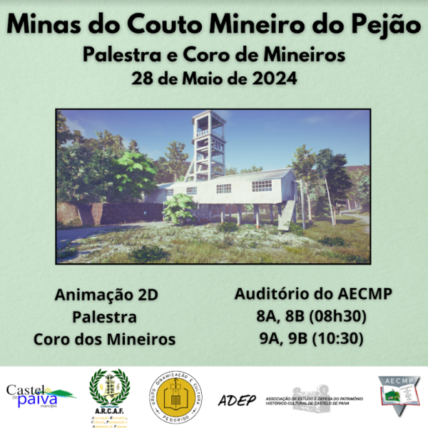 Palestra sobre a história da exploração do carvão no Couto Mineiro do Pejão